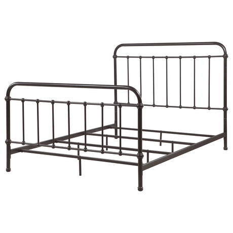 California King Farmhouse Dark Bronze Metal Bed Frame - Omega Lifestyles