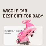 12V Electric Kids Wiggle Car With Bluetooth Lights - Omega Lifestyles