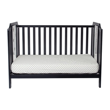 Convertible 3-in-1 Solid Wood Black Island Crib - Omega Lifestyles