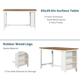 5-Piece Counter Height Rustic Farmhouse Dining Table Set - Omega Lifestyles