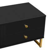 Modern Black MDF TV Stand With Storage Cabinet - Sleep Galleria