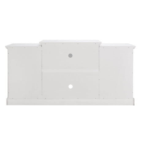 White MDF Adjustable Shelf Media Console Cabinet - Sleep Galleria