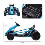 Electric Kids Drift Go Kart With Safety Belt And Music - Omega Lifestyles