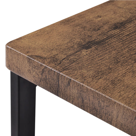 4-Piece Extra Long Counter Height Metal Frame Dining Table Set - Omega Lifestyles