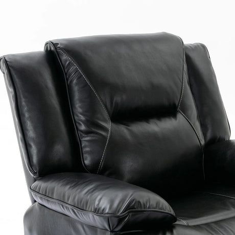 3-Seater Manual Recliner Chair Leather Gel With LED Lights - Omega Lifestyles