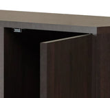 Espresso Synthetic Wood Wine Cabinet With Rack - Omega Lifestyles