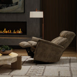 Swivel Glider Recliner With Manual Adjustable Headrest Footrest - Omega Lifestyles