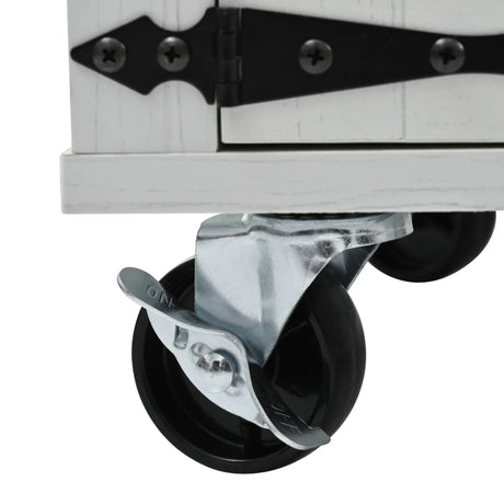 Farmhouse Style Rolling Kitchen Island With Power Outlet - Omega Lifestyles