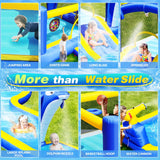 8-in-1 Inflatable Water Park Slide Trampoline Playhouse - Omega Lifestyles