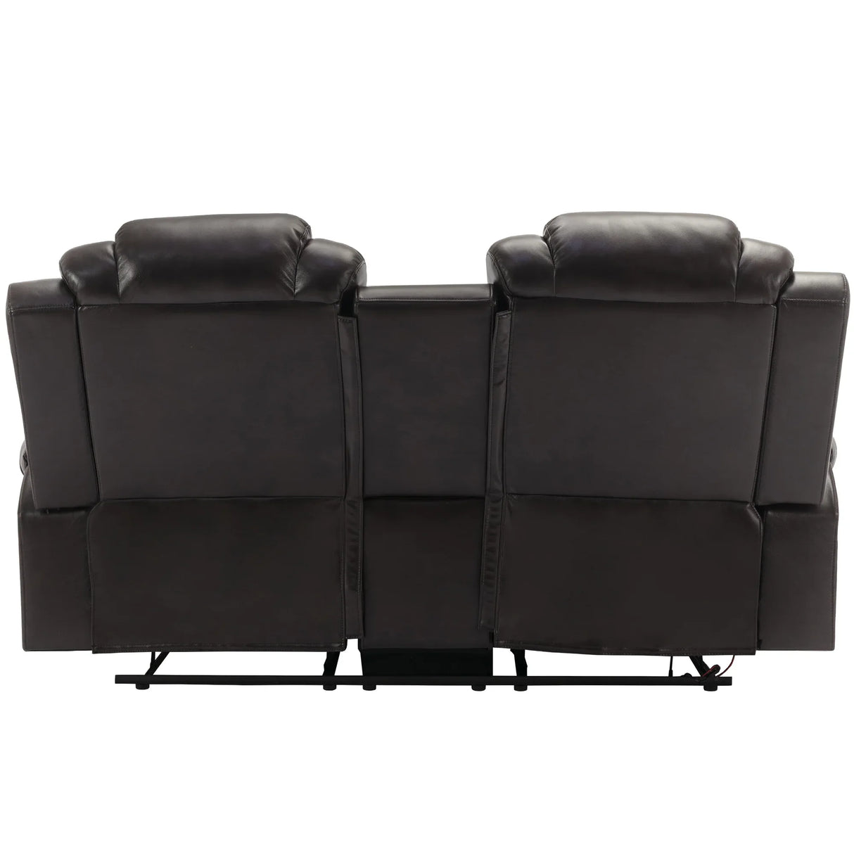Manual Faux Leather Recliner Chair With Hidden Storage And LED - Omega Lifestyles