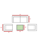 5-Piece 4-Seater All-Weather Wicker Outdoor Conversation Set - Omega Lifestyles