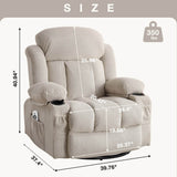 Heated Velvet Swinging Recliner Massage Chair - Omega Lifestyles
