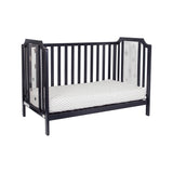 Convertible 3-in-1 Solid Wood Black Island Crib - Omega Lifestyles