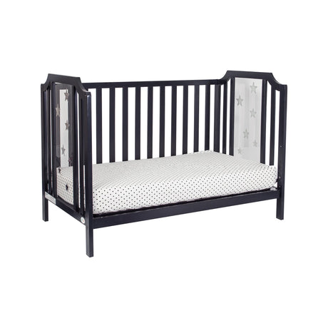 Convertible 3-in-1 Solid Wood Black Island Crib - Omega Lifestyles