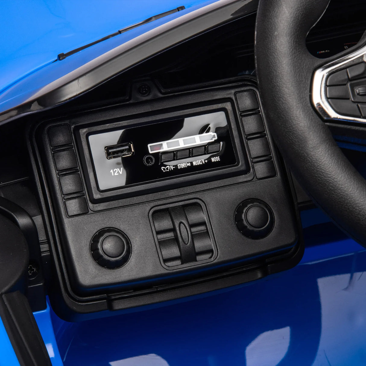 BMW Licensed 12v Kids Ride-On Car With Bluetooth Music - Omega Lifestyles