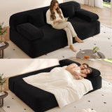 Frameless 2-in-1 Convertible Queen Sofa Bed With Pillows