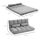 Adjustable Folding Floor Sofa Bed With 2 Pillows - Omega Lifestyles
