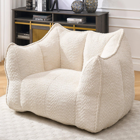 Chenille Bean Bag Chair With Resilient Foam - Omega Lifestyles