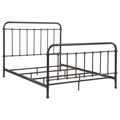 California King Farmhouse Dark Bronze Metal Bed Frame - Omega Lifestyles