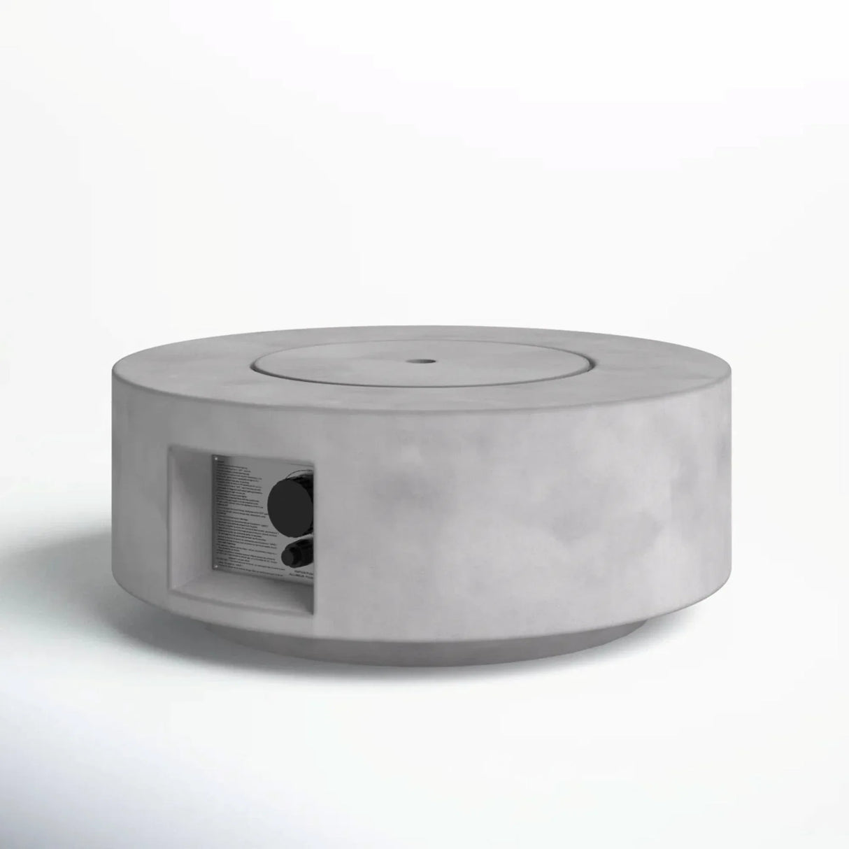 Modern Gray Concrete Propane Outdoor Fire Pit Table - Omega Lifestyles