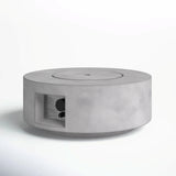 Modern Gray Concrete Propane Outdoor Fire Pit Table - Omega Lifestyles