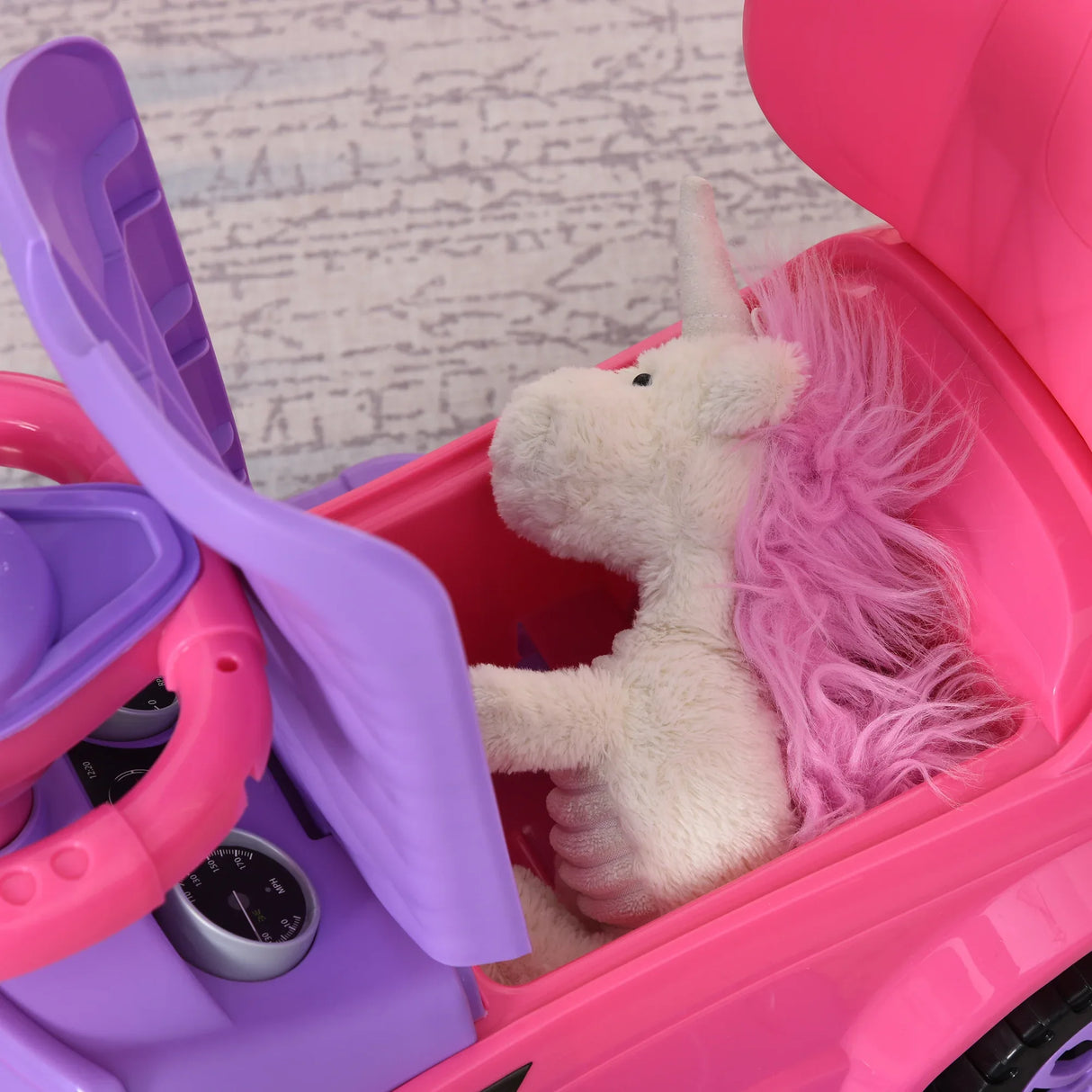 3-in-1 Toddler Ride On Push Car Stroller Toy Pink - Omega Lifestyles