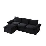 Modern Corduroy Cloud 4-Seat Foam Spring Sofa - Omega Lifestyles