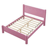Queen Pink Solid Wood Platform Bed Frame - Omega Lifestyles