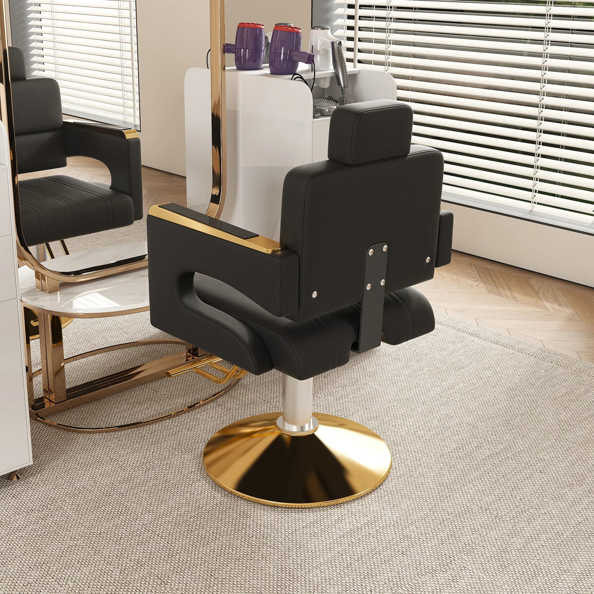 Professional Hydraulic Reclining PU Leather Barber Chair - Omega Lifestyles
