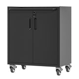 Heavy-Duty Steel Garage Storage Cabinet With Wheels