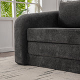 Convertible Chenille Loveseat Sofa Bed With Pillows - Omega Lifestyles