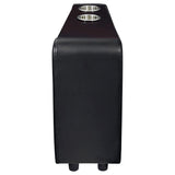 Warren Black Upholstered Three-Seat Home Theater Recliner Set - Omega Lifestyles