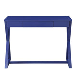 Twilight Blue Synthetic Wood Writing Desk With Drawer - Omega Lifestyles