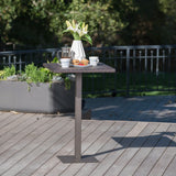 Outdoor 26-Inch Square PE Rattan Iron Frame Bar Table - Omega Lifestyles