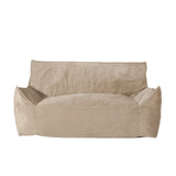 Velveteen Oversized Foam Filled Taupe Bean Bag Chair - Omega Lifestyles