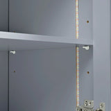 Rolling Kitchen Island With Extended Table Power Outlets LED Lights - Omega Lifestyles