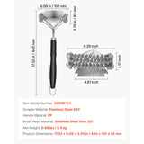 Stainless Steel Heavy-Duty BBQ Grill Brush And Scraper - Omega Lifestyles
