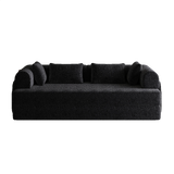 Convertible Chenille Sleeper Sofa Bed With Storage Pocket - Omega Lifestyles