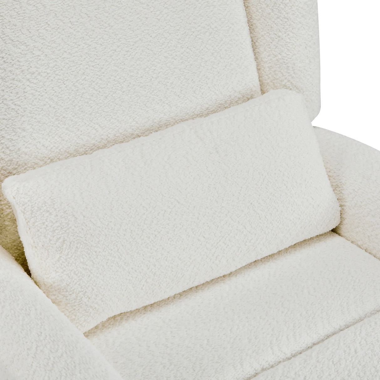 Boucle Upholstered Beige Power Recliner Chair With Swivel - Omega Lifestyles