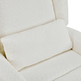 Boucle Upholstered Beige Power Recliner Chair With Swivel - Omega Lifestyles