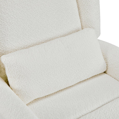 Boucle Upholstered Beige Power Recliner Chair With Swivel - Omega Lifestyles