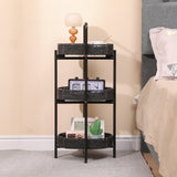 Modern 3-Tier Handwoven Metal Frame Side Table - Omega Lifestyles