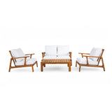 Acacia Wood Outdoor Patio Furniture Set With Cushions