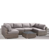 6-Person Fully Assembled Rattan Wicker Sectional Seating Group - Omega Lifestyles
