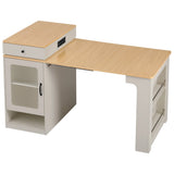 Extendable Dining Table Kitchen Island With Storage - Omega Lifestyles