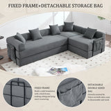 Convertible Corduroy Memory Foam Folding Sofa Bed - Omega Lifestyles
