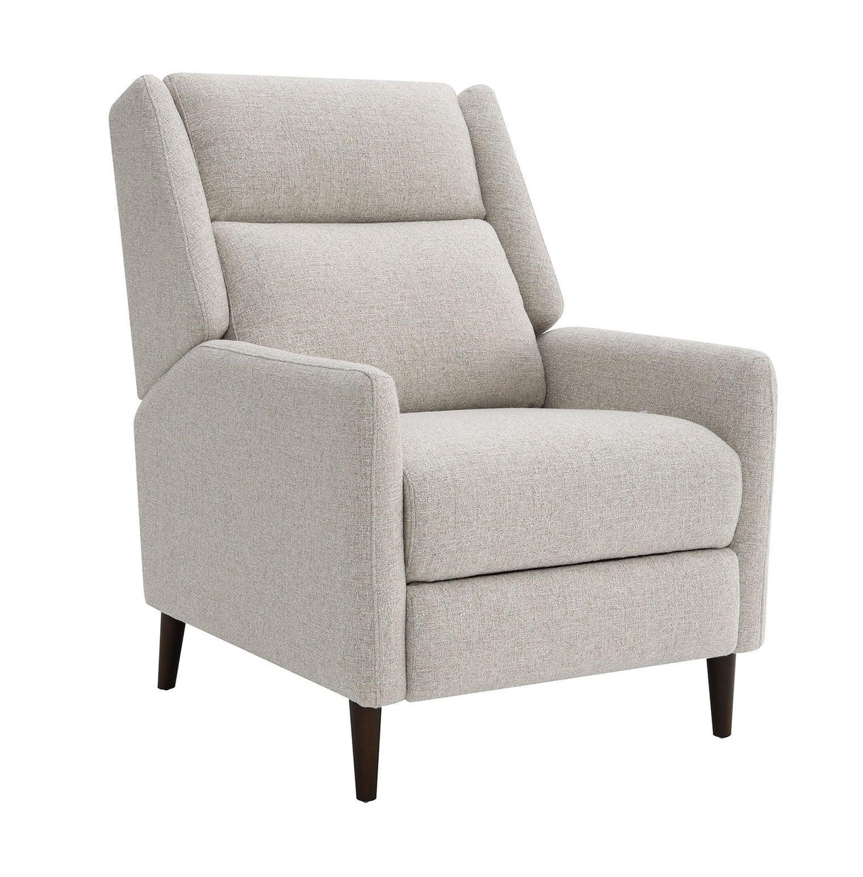 Mid-Century Modern Pushback Manual Recliner With Channel Back - Omega Lifestyles