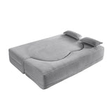 Full Size Plush Corduroy Folding Sleeper Sofa Bed With Pillows - Omega Lifestyles