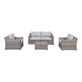 5-Piece 4-Seater All-Weather Wicker Outdoor Conversation Set - Omega Lifestyles