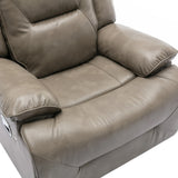 Modern 3-Seater Grey Leather Gel Recliner Chair With LED Light - Omega Lifestyles
